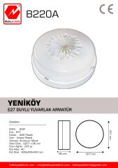 Balkaya-Yeniköy Yuvarlak Armatür-B220A