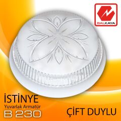 Balkaya-İstinye Çift Duylu Yuvarlak Armatür-B230