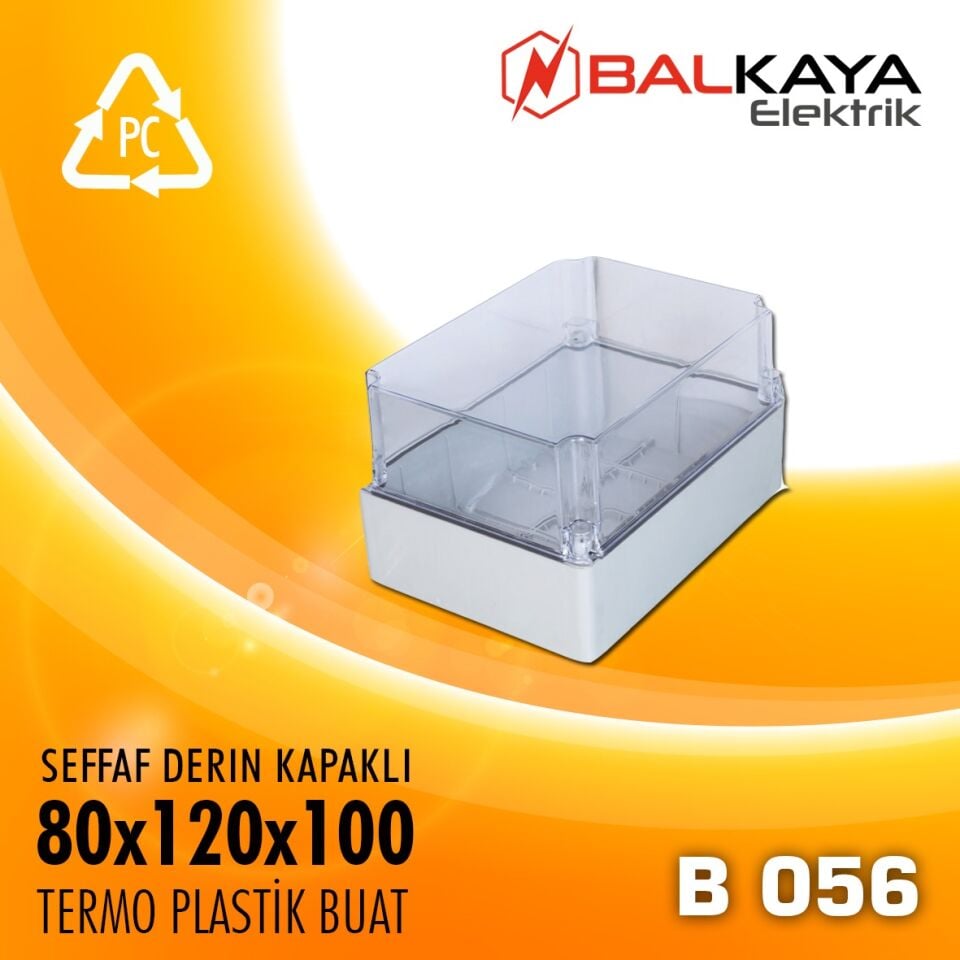 Seffaf Derin Kapaklı Termoplastik Buat 80x120x100-B056