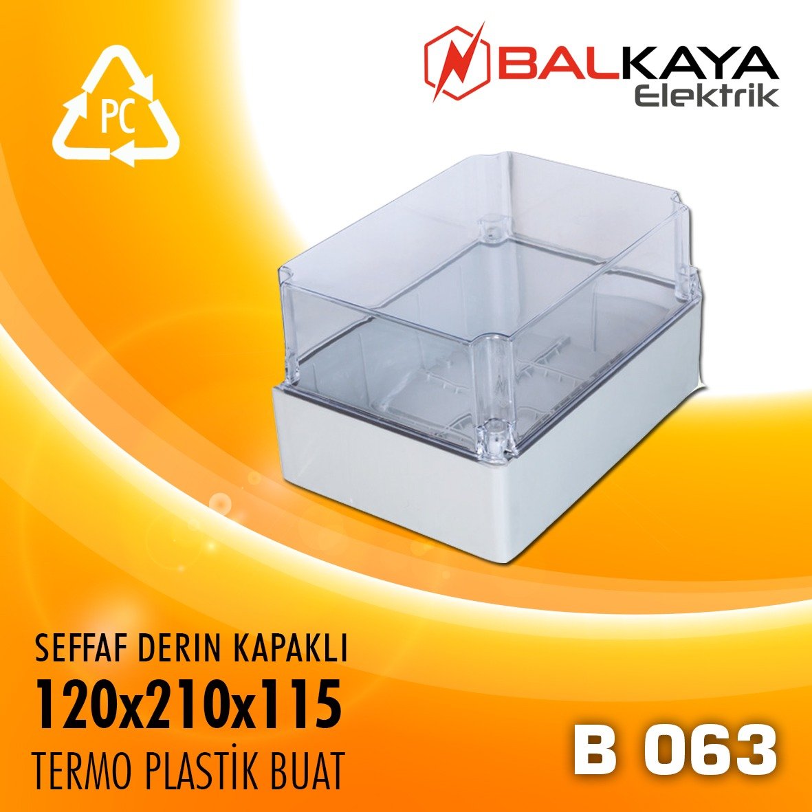 Seffaf Derin Kapaklı Termoplastik Buat 120x210x115-B063
