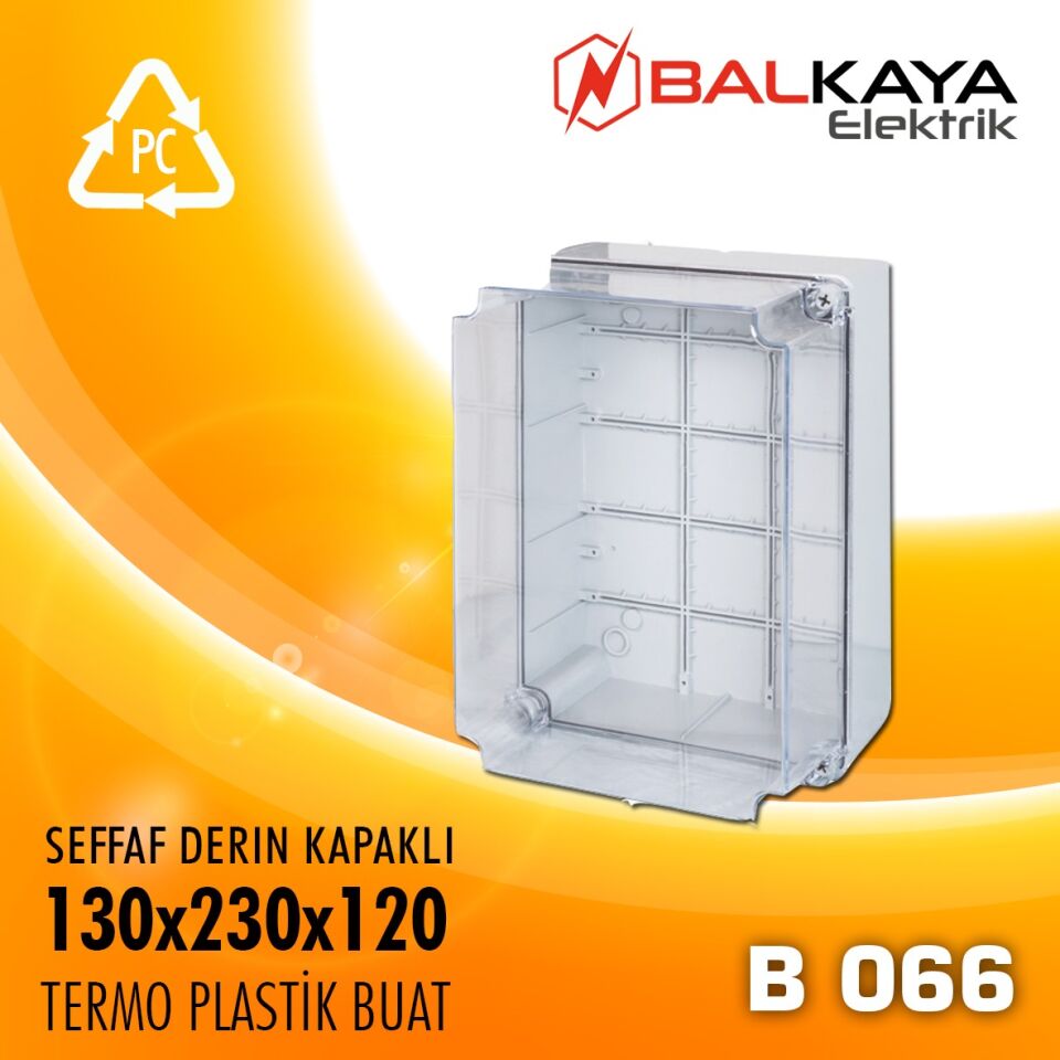 Seffaf Derin Kapaklı Termoplastik Buat 130x230x120-B066