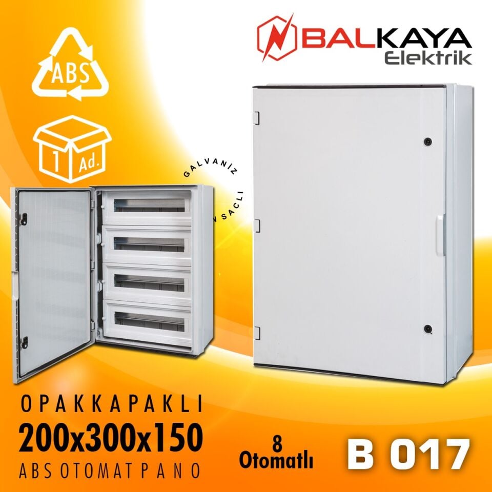 ABS Otomat Pano-Pako Opak Kapaklı 200x300x150-B017