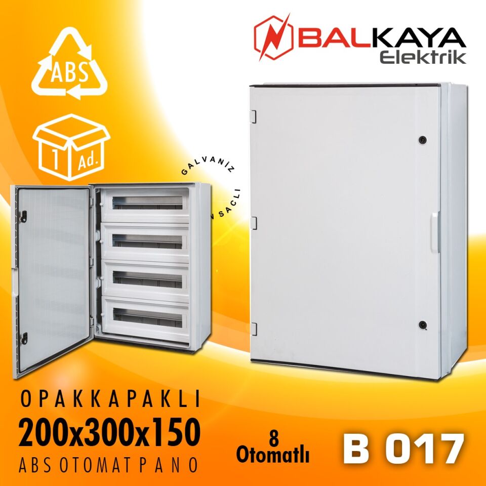 ABS Otomat Pano-Pako Opak Kapaklı 200x300x150-B017