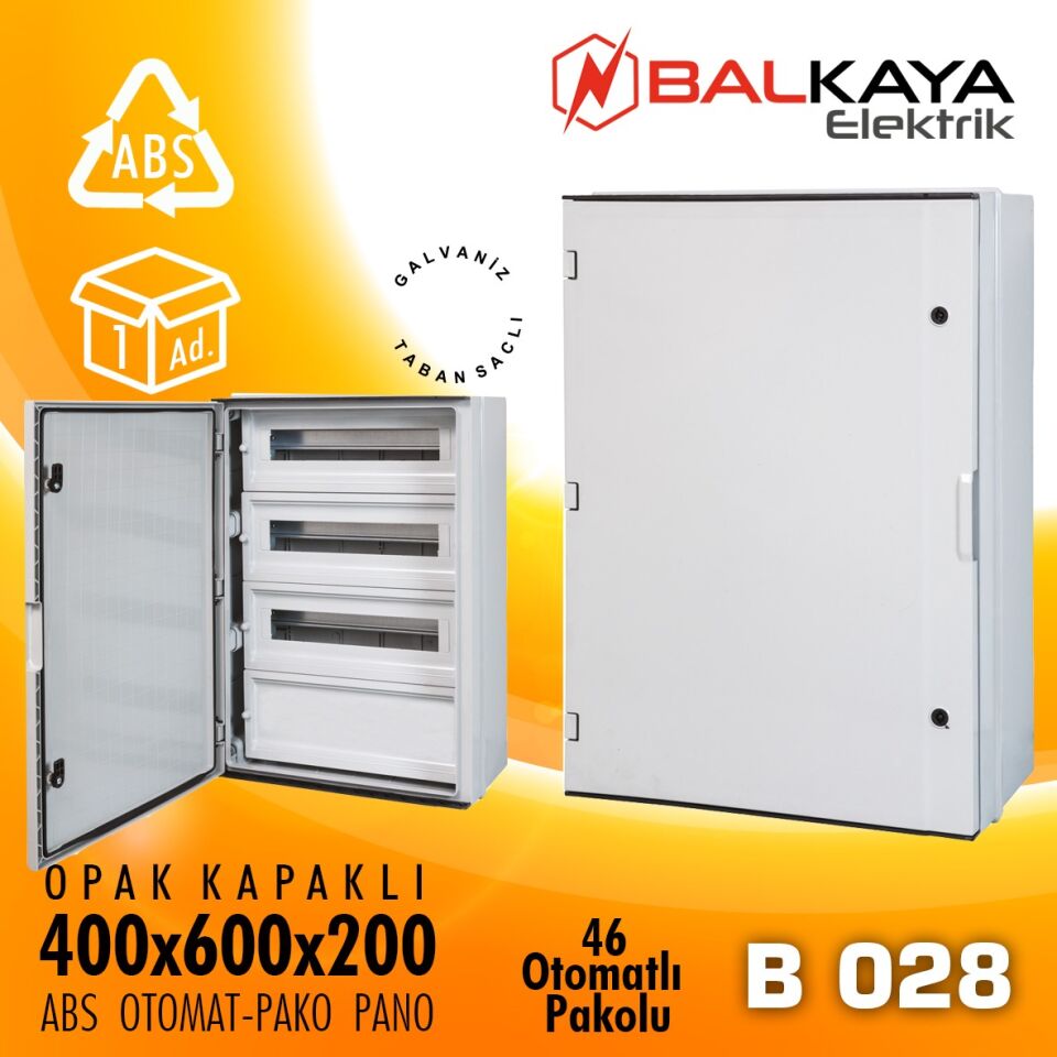 ABS Otomat Pano-Pako Opak Kapaklı 400x600x200-B028
