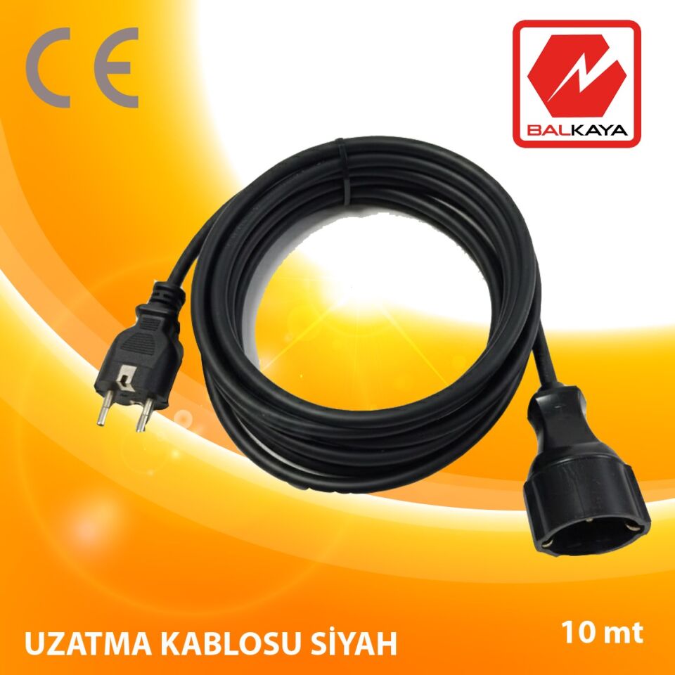 Uzatma Kablosu Siyah – 10 Metre