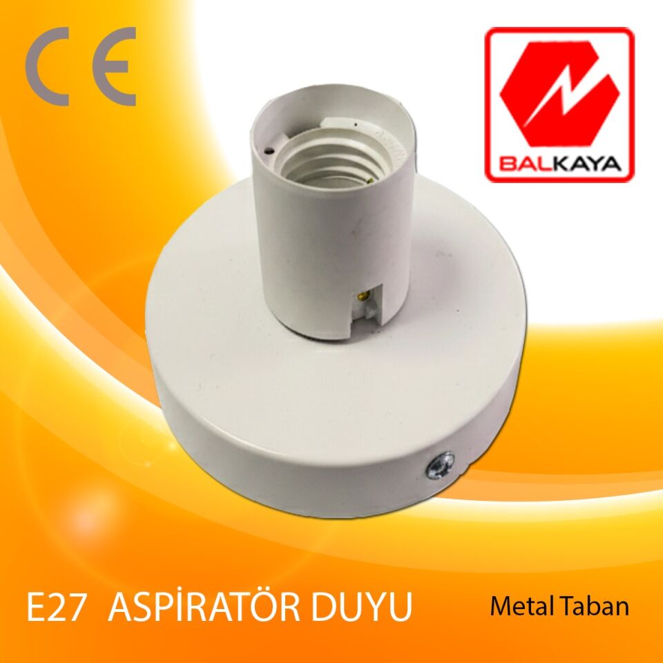 E27 Aspiratör Duyu – Metal Tabanlı